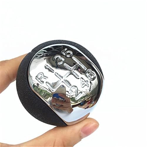 Qxryzp 5/6 Gang Chrom ABS Schalthebel Schaltkopf, for Opel, for Vauxhall, for Vectra C for B for Corsa for Astra T07 Schaltknauf(BLACK R123456) von Qxryzp