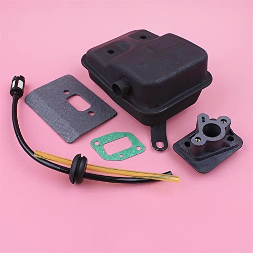 Qxryzp Auspuff 40 5 43cc 49cc Ansaugdichtung Kraftstoffleitung Tülle Kit Freischneider Rasentrimmer Ersetzen Sie Teil Kettensägen-Schalldämpfer-Kit von Qxryzp