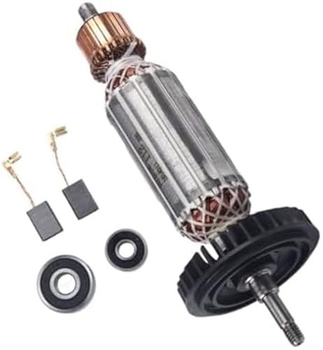 Qxryzp Ersatz for Rotor for Winkelschleifermodelle 9556, 9557, 9558, 9556NB, 9556HN und 9557NB. Enthält Kohlebürsten und Lager (220 V). Ankerrotor(BLACK 220V) von Qxryzp