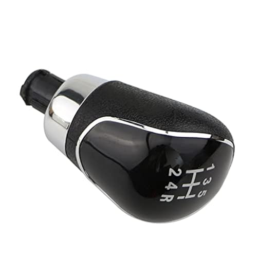 Qxryzp For Focus, 2 MK2 2005-2011, for Fiesta, for Kuga 2008-2012 Auto 5 6 Gang Getriebekopf Schaltknauf Leder Gamasche Manschette Schaltknauf(5 Black Knob) von Qxryzp