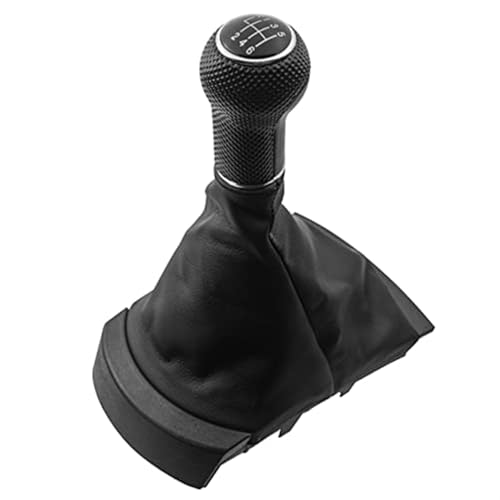 Qxryzp For Seat, for Ibiza 2002 2003 2004 2005 2006 2007 2008 Auto-Styling Schaltknauf Hebel Stick Gamasche Kofferraumabdeckung Kragen Staubschutz Schaltknauf(BLACK 6 Speed) von Qxryzp