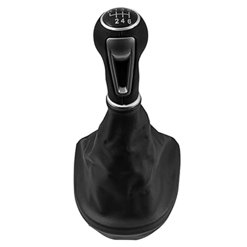 Qxryzp For Seat, for Leon II for Toledo III for Altea XL 2005–2009 2010 2011 2012 Schaltknauf Gamasche Kofferraumabdeckung Fall Hebelstab Schaltknauf(BLACK 6 Speed Gear Case) von Qxryzp
