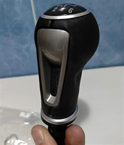 Qxryzp Schaltknauf, Gamasche, Kofferraumabdeckung, Gehäusehebel, Stick, for Sitz, for Leon II for Toledo III for Altea XL 2005–2009 2010 2011 2012 Schaltknauf(BLACK 6 Speed Gear) von Qxryzp