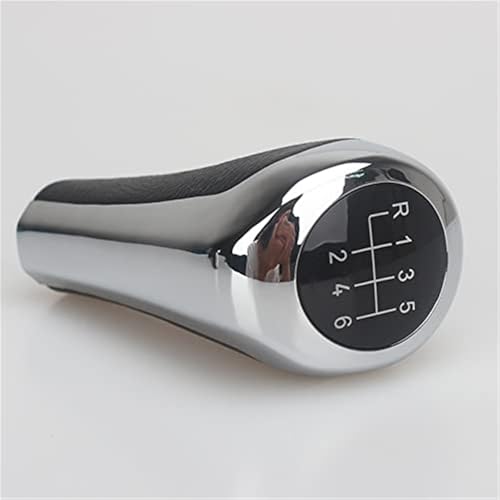 Qxryzp Schaltknauf, verchromt, matt, Kohlefaser, for, E46 E53 E60 E61 E63 E65 E81 E82 E83 E87 E90 E91 E92 X1 X3 X5 1 3 5 6 Schaltknauf(BLACK Chromed 6speed) von Qxryzp