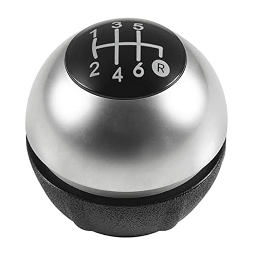 Qxryzp Schaltknauf, verchromter, Gamasche, Kofferraumabdeckung, for Fiat, 500 500C 2007 2008 2009 2010 2011 2012 2013 2014 2015 2016 2017 2018 Schaltknauf(BLACK 6 Speedc) von Qxryzp