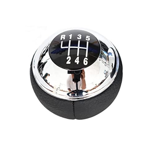 Qxryzp Schaltknauf 5 6 Gang Auto Leder Schalthebel Hand Kugelschreiber, for, R50 1 D R52 R53 for S 3 for Türen 2001-2008 Schaltknauf(BLACK 6-speed Black) von Qxryzp