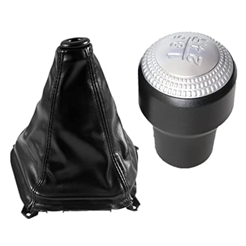 Qxryzp Schaltknauf 5 Gang, for Hyundai, for Tucson IX35 2004 2005 2006 2007 2008 2009 Hebel Schaltmanschette Schaltknauf(BLACK A+b) von Qxryzp