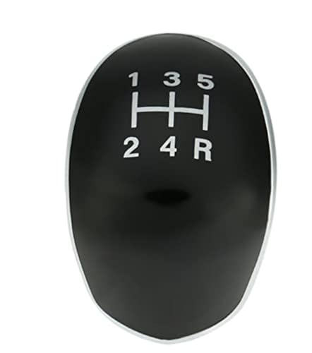 Qxryzp Schaltknauf Abzeichen Emblem Kappe Abdeckung 5/6 Geschwindigkeit für, for Focus, MK2 MK3, for Fiesta, MK7 C-max B-max for Galaxy for Kuga Schaltknauf(Black 5speed) von Qxryzp