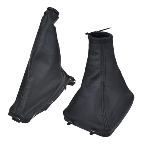 Qxryzp Schaltknauf Schaltknaufhebel Handbremsgriffabdeckung Anti-Rutsch-Parkhandbremsmanschette, for Opel, for Astra II for Zafira A 98-10 Schaltknauf(BLACK A+b) von Qxryzp