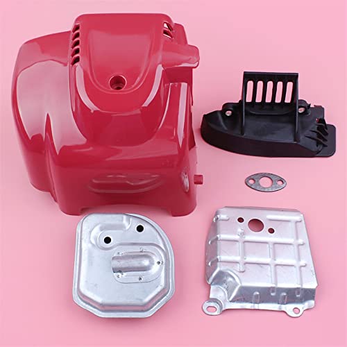 Qxryzp Top Zylinder Motor Auspuff Schalldämpfer Air Guide Abdeckung Kit GX35 GX35NT HHT35S 4 Hub Kleine Motor Motor Teil Kettensägen-Schalldämpfer-Kit von Qxryzp