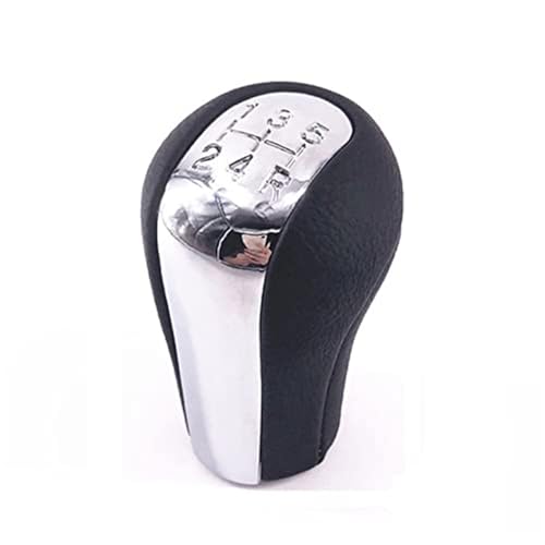 Qxryzp Verchromter 5-Gang-MT-Schaltknauf aus PU-Leder, for Toyota, for Corolla, for Verso, for RAV4, for Yaris 1992–2009 Schaltknauf Qxryzp Verchromter 5-Gang-MT-Schaltknauf aus PU-Leder, for Toyota, for Corolla, for Verso, for RAV4, for Yaris 1992–2009 Schaltknauf von Qxryzp