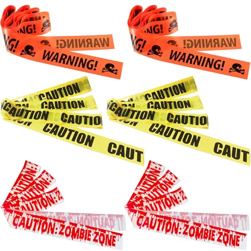 6 Stück Halloween Absperrband, Halloween Warnbänder 5 m Dekoration, Horror Gruselige Caution Tape, Zombie Warnband, für Spukhaus Gefahrenbereiche, Halloweens Outdoor Garten Deko, Horror Party Deko 6 Stück Halloween Absperrband, Halloween Warnbänder 5 m Dekoration, Horror Gruselige Caution Tape, Zombie Warnband, für Spukhaus Gefahrenbereiche, Halloweens Outdoor Garten Deko, Horror Party Deko von Qxwuyazbryl