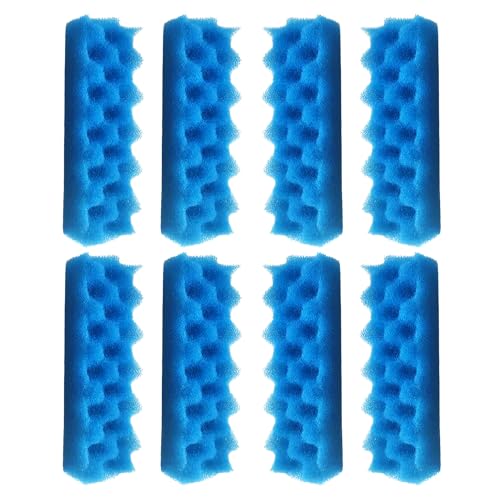 Qzbhct 8 Stück Blue Foam Max Filter kompatibel mit Fluval 206 207 306 307 Kanister Filter Aquarium Bio Schwamm Ersatz von Qzbhct