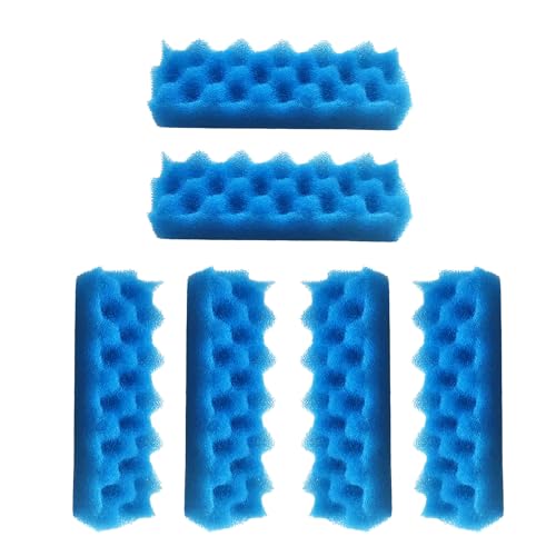 Qzbhct Blauer Schaumstoff-Filter, kompatibel mit Fluval 206, 207, 306, 307, Kanisterfilter, Aquarium, Bio-Schwamm-Ersatz, 6 Stück von Qzbhct