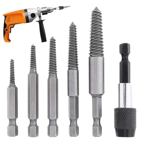 Gestreiftes Schraubenentfernungswerkzeug, Schraubenzieher-Set, 6-teiliges Mutternentferner-Set, professionelles Easy-Out Design, langlebige Stahlkonstruktion, ideal für Homeowners, Elektriker Gestreiftes Schraubenentfernungswerkzeug, Schraubenzieher-Set, 6-teiliges Mutternentferner-Set, professionelles Easy-Out Design, langlebige Stahlkonstruktion, ideal für Homeowners, Elektriker von Qzdtue