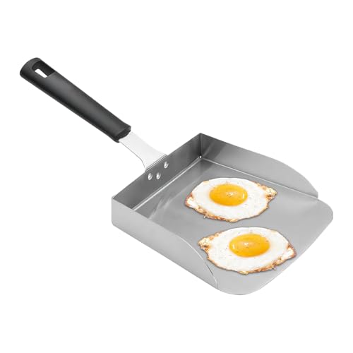 Grillspatel Turner, Edelstahl, Flipper Tool, Anti-Scalding BBQ Shovel, 39 x 17 cm, Outdoor-Zubehör für Küche, Backyard Party, Meat Steak Hamburger Pizza von Qzdtue