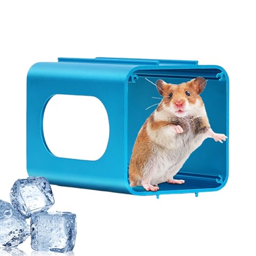 Hamster Cooling Tunnel, Metal Hideaway House, Instant Chill Shelter, 6,9 x 8,94 cm, Compact Ventilated Nest Design, Small Animal Comfort Spot for Gerbils Ferrets Hedgehog Rabbits Squirrel von Qzdtue