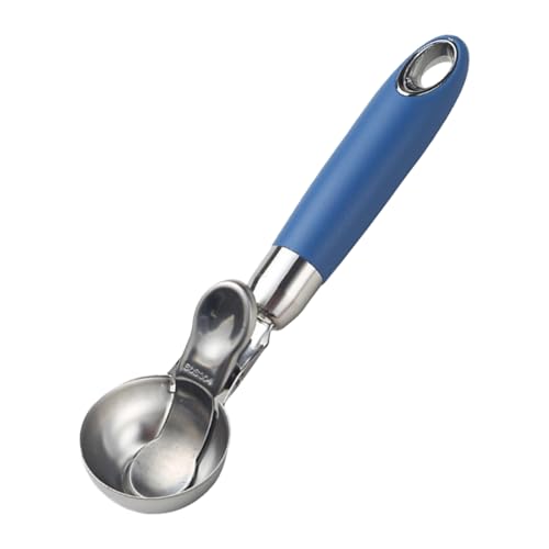 Ice Cream Scoop Edelstahl, Pop-Top Wassermelonenballer, Ejector Button, 20 x 4,5 cm, für Obst & Dessert Tool, für Cream, Jogurt, Bowls und dekorative Plating von Qzdtue