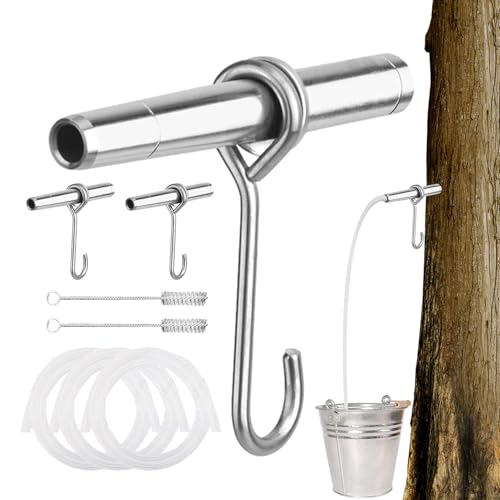 Qzdtue Maple Syrup Sap Tree Tap, Pflanze Tapping Lay, Edelstahl, 8,9 cm, 35,98 Zoll (Set A/Set B) Unspoilt Mapled Sweet Liquid für Familie Farm Garten von Qzdtue