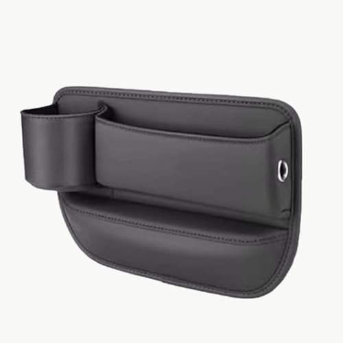 QziH für Mercedes-Benz C-Class W205 2014–2021 Autositz Aufbewahrungsbox Vordersitz Seitenlücken Aufbewahrungs PU Leder Organizer Schlitztaschen,A-Haupttreiber-Black von QziH