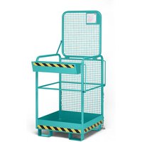 R+R Industrietechnik Arbeitskorb Typ RAK-ONE 800x800x1900mm RAL5018 Türkisblau von R+R INDUSTRIETECHNIK