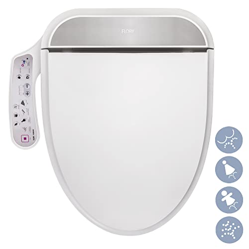 R FLORY FDB320 Intelligenter Smart Bidet Toilettensitz, wc dusche umweltfreundliche Energieeinsparung, beheizter Sitz japanische Toilette dusch wc Bidet aufsatz (Elongated-EU) von R FLORY