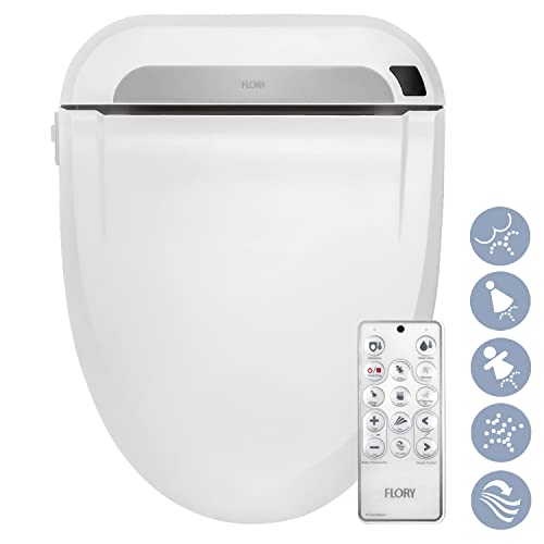 R FLORY FDB608 Intelligenter Smart Bidet Toilettensitz, wc dusche umweltfreundliche Energieeinsparung, beheizter Sitz japanische toilette dusch wc bidet aufsatz (Elongated-EU) von R FLORY
