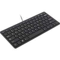 R-GO Tools Compact USB Tastatur Englisch, QWERTY Schwarz Ergonomisch von R-Go Tools