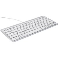 R-GO Tools Compact USB Tastatur Englisch, QWERTY Weiß Ergonomisch von R-Go Tools