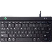 R-GO Tools Compact Break Kabelgebunden Tastatur US-International, QWERTY Schwarz Ergonomisch von R-Go Tools