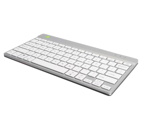 R-Go Tools Compact Break Ergonomic Keyboard, QWERTY (ND), W128444820 (Keyboard, QWERTY (ND), Bluetooth, White) von R-Go Tools