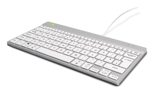 R-Go Tools Compact Break Ergonomic Keyboard QWERTY (UK), Wired, W128444810 (Keyboard QWERTY (UK), Wired, White) von R-Go Tools