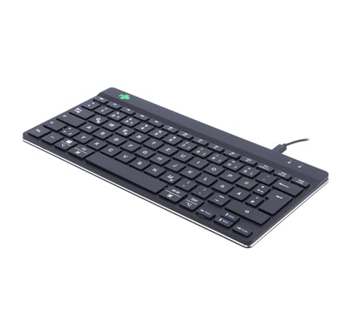 R-Go Tools Compact Break Ergonomic Keyboard QWERTZ (CH), Wired, W128444802 (Keyboard QWERTZ (CH), Wired, Black) von R-Go Tools