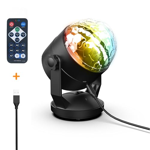 R-MUSIC - 2 in 1 Pack - Disco Ball und Discokugel - Leistungsstarke LEDs, helle Animationen, praktische Befestigung von R-MUSIC