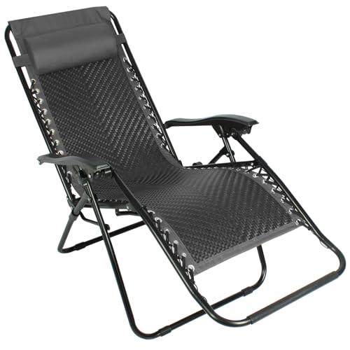 RANSENERS Klappbare Gartenliege Stuhl mit Metallgestell und Polyrattan Liegefläche - Verstellbare Relaxliege mit Bequemem Leicht und Langlebig RANSENERS Klappbare Gartenliege Stuhl mit Metallgestell und Polyrattan Liegefläche - Verstellbare Relaxliege mit Bequemem Leicht und Langlebig von R RANSENERS