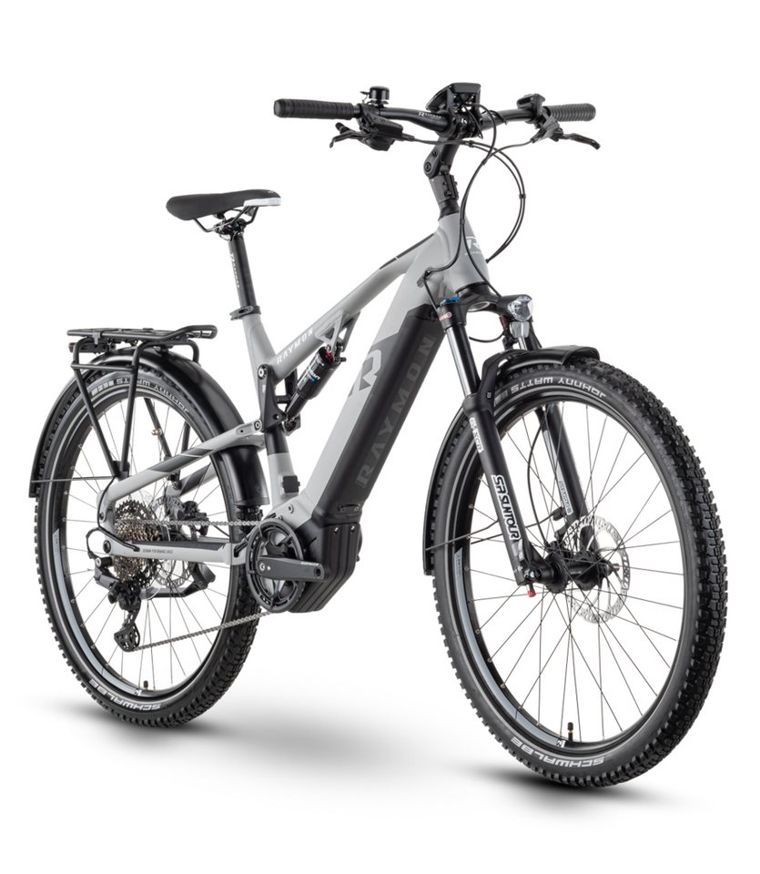R Raymon E-Bike 27,5"x56cm Raymon CrossRay E FS 5.0 Grey, 9 Gang Tektro RD-M350, 9-S Schaltwerk, Mittelmotor R Raymon E-Bike 27,5"x56cm Raymon CrossRay E FS 5.0 Grey, 9 Gang Tektro RD-M350, 9-S Schaltwerk, Mittelmotor von R Raymon