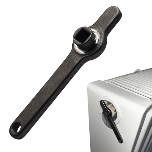 R-Satz Shop Entlüftungsschlüssel - Edelstahl Heizungsschlüssel - Heizung entlüften - Heizkörper Entlüftungsgriff - Vierkantschlüssel 5mm - stabil & robust von R-Satz Shop