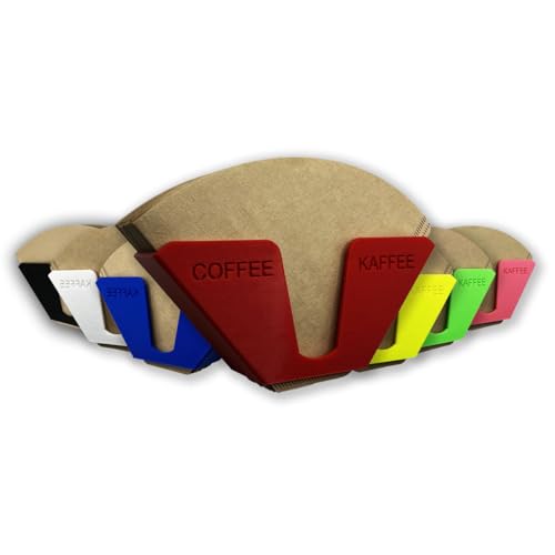 Kaffeefilterhalter Ständer für Kaffeefilter Aufbewahrung Wandhalter Papierfilter (Rot) von R-Satz Shop