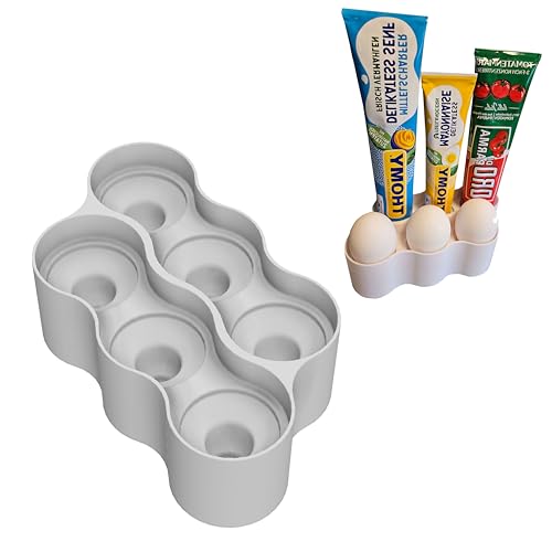 Tuben- & Eierhalter 2-in-1 – Kühlschrank-Organizer für 6 Tuben oder 6 Eier - Ordnung made by R-Satz Shop von R-Satz Shop