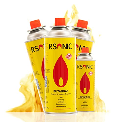 R-Sonic Campingas Gas Kartuschen 4 Stück Gasherdflaschen Outdoor Kartuschen Butangas Gaskartuschen von Rsonic
