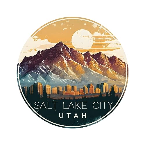 Salt Lake City Utah Design B Souvenir Kühlschrankmagnet, 10,2 cm von R and R Imports