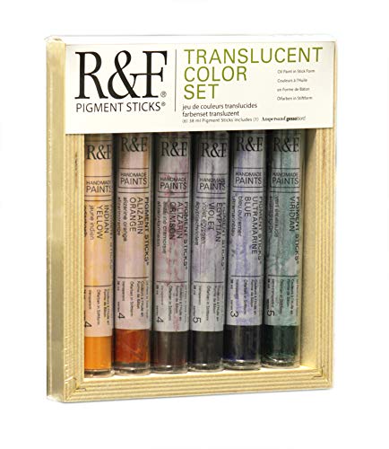 R & F Pigment -Stick transluzente Farbe Set von 6 von R&F