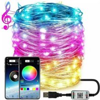 100led-Weihnachtslichter,10m,weihnachtsdekoration,bluetooth-App-Fernbedienung von R & G