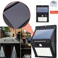 25 Led-Strahler Mit Wiederaufladbarem Solarpanel Und Externem Bewegungsmelder von R & G