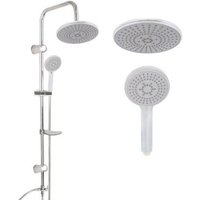 Chrom-Duschsäule Mit Gleitstange, Festem Duschkopf, 2133 Schiebe- Und Abnehmbare Handbrause Chrom-Duschsäule Mit Gleitstange, Festem Duschkopf, 2133 Schiebe- Und Abnehmbare Handbrause von R & G