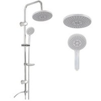Chrom-Duschsäule Mit Gleitstange, Festem Duschkopf, 2133 Schiebe- Und Abnehmbare Handbrause Chrom-Duschsäule Mit Gleitstange, Festem Duschkopf, 2133 Schiebe- Und Abnehmbare Handbrause von R & G
