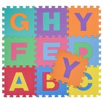 Eva-Gummi-Puzzlematte Bunte Buchstaben Kinderspiel 29,5x29,5 Cm von R & G