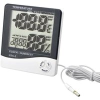 Htc-2 Digitales Hygrometer, Temperatur, Luftfeuchtigkeit, Uhrzeit, Datum, Heimthermometer Mit Sonde von R & G