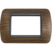 Kompatible Platte Living 3-Sitzer Dunkles Holz 3 Schalterabdeckungen Cl 119-03 von R & G