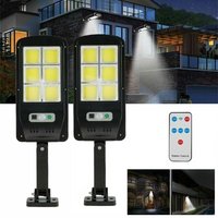 Paar Straßenlaternen, Solar-Strahler, Panel-Sensor, 6 Leds, Cob-Scheinwerfer von R & G